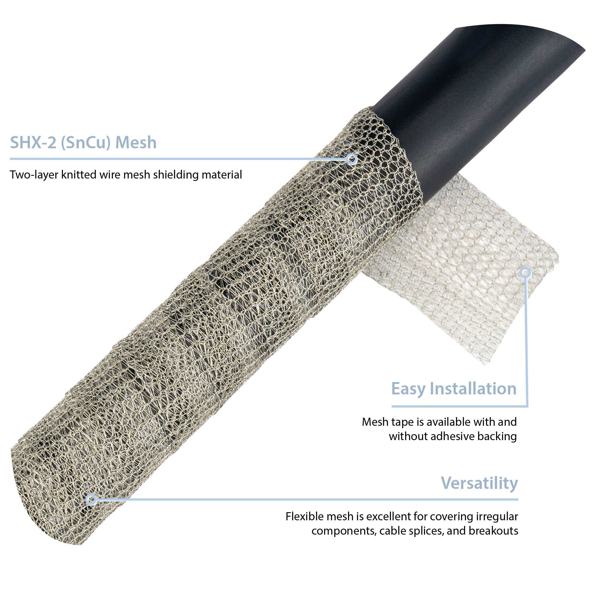 Zip-Mesh® (Al) EMI Shielding Mesh Tape